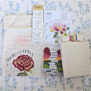 Sublime Stitching Unbelievable Times Embroidery Kit NEW Floral Cross Stitch DIY